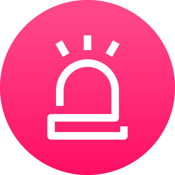 Ícono que alerta sobre correos o enlaces sospechosos que pueden ser fraudulentos.