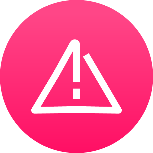 cono que indica advertencia sobre mensajes con descuentos falsos o enlaces no oficiales.