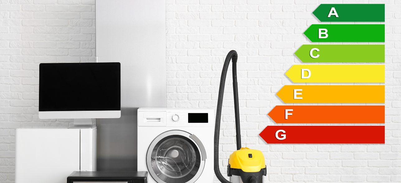 Escala de eficiencia energética en electrodomésticos del hogar Enel Colombia.