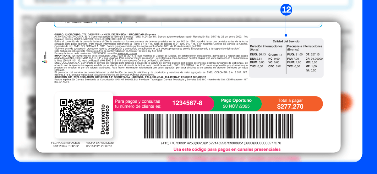 Banner de factura otros pagos asociados