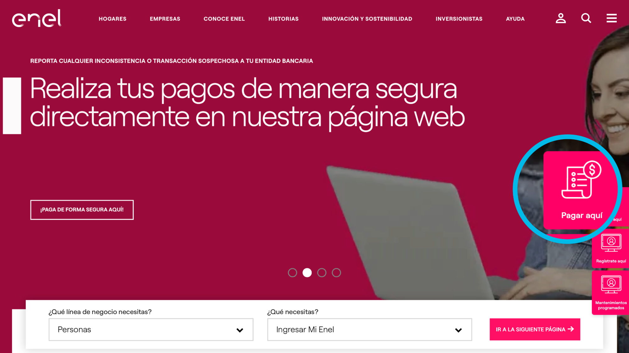 Botón de pago en web