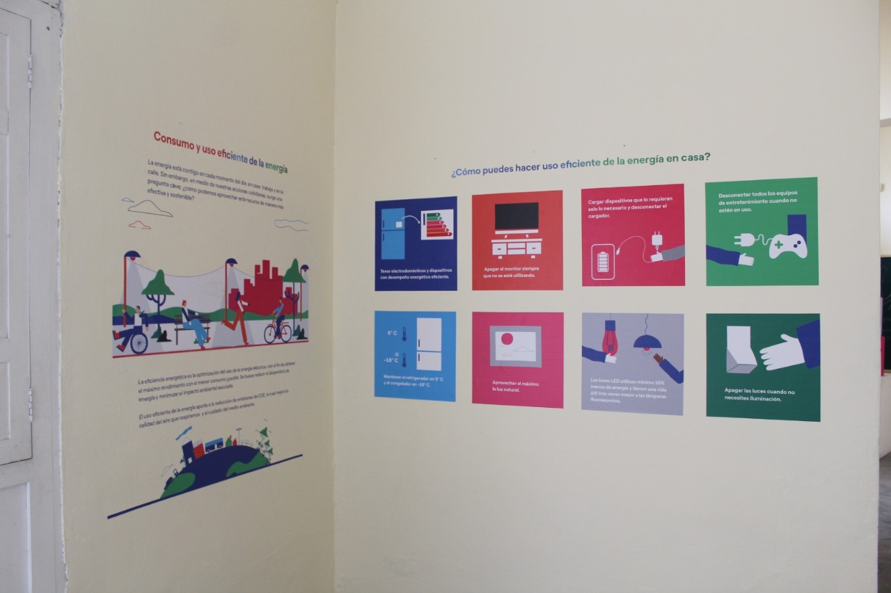 Material informativo de la exposición Deja Huella, no cicatrices sobre conciencia ambiental
