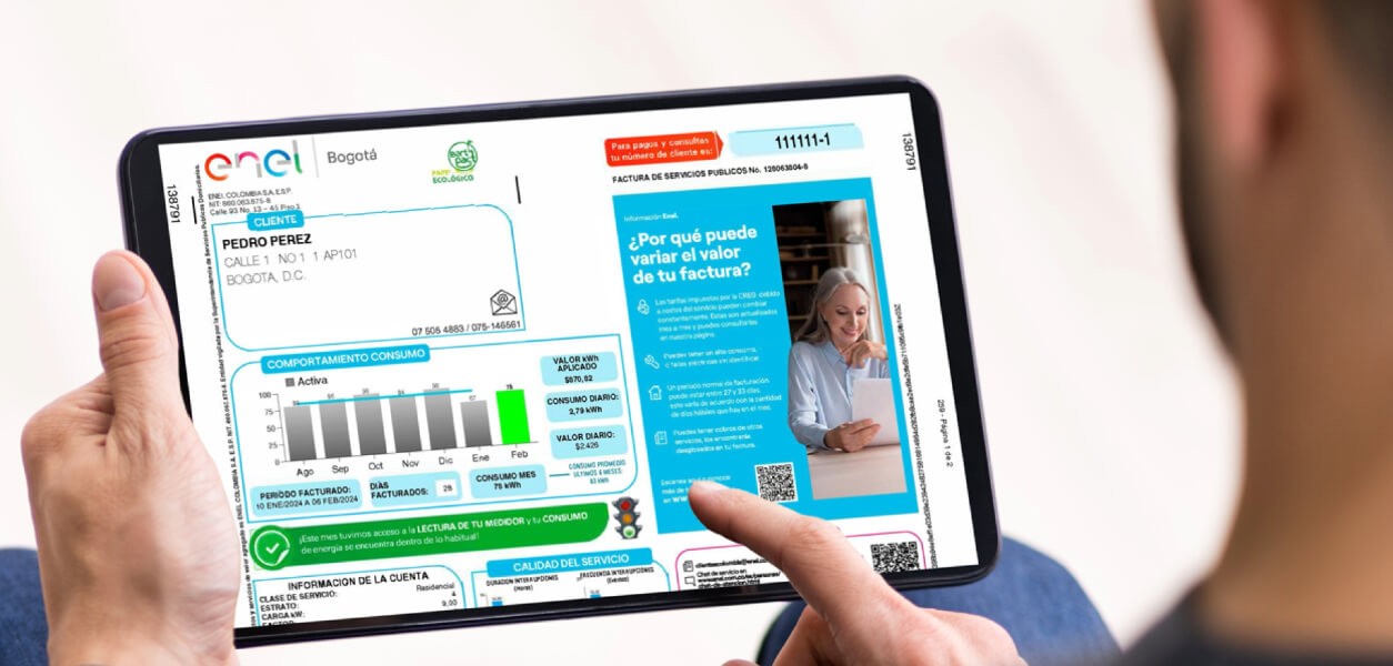 Enel Colombia prepara la implementación de la facturación electrónica para los clientes en su área de influencia